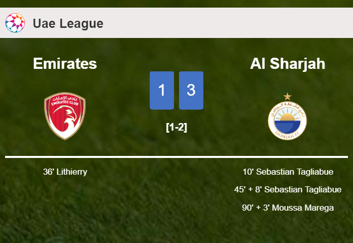Al Sharjah defeats Emirates 3-1
