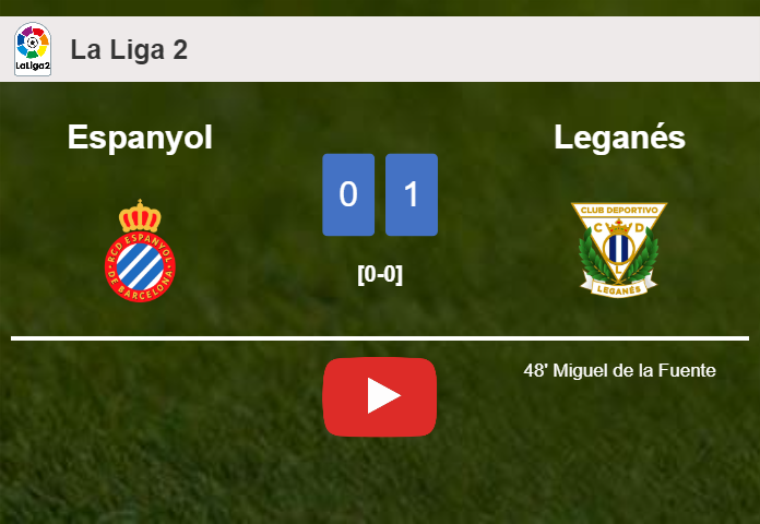 Leganés beats Espanyol 1-0 with a goal scored by M. de. HIGHLIGHTS
