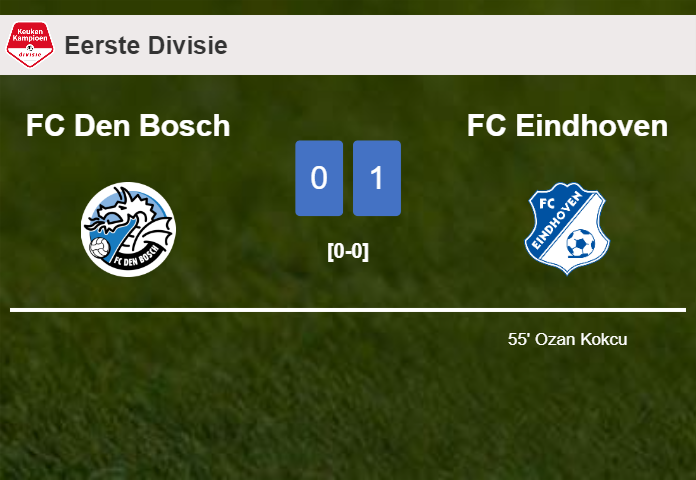 FC Eindhoven overcomes FC Den Bosch 1-0 with a goal scored by O. Kokcu