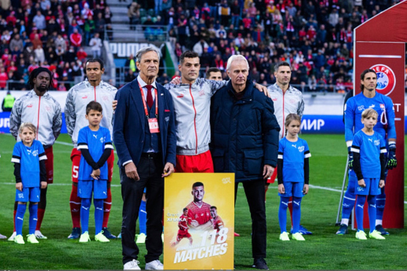 Granit Xhaka Breaks The Record For Most Appearances For Switzerland