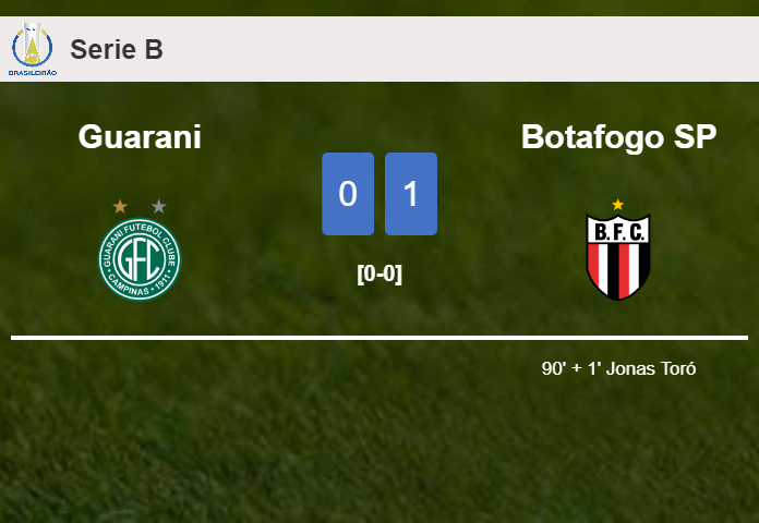 Botafogo SP beats Guarani 1-0 with a late goal scored by J. Toró