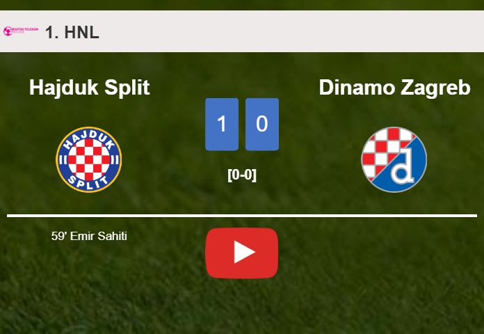 Hajduk Split overcomes Dinamo Zagreb 1-0 with a goal scored by E. Sahiti. HIGHLIGHTS