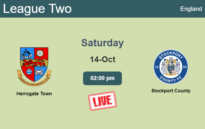 How to watch Harrogate Town vs. Stockport County on live stream and at what time
