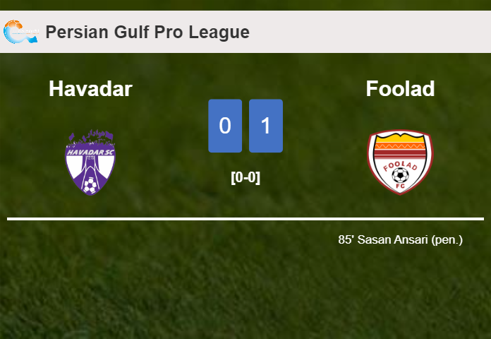 Foolad beats Havadar 1-0 with a late goal scored by S. Ansari