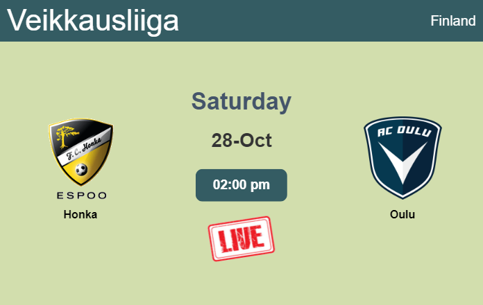 How to watch Honka vs. Oulu on live stream and at what time