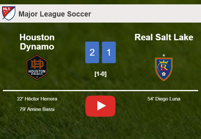 Houston Dynamo overcomes Real Salt Lake 2-1. HIGHLIGHTS