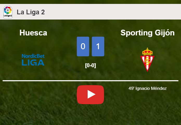 Sporting Gijón conquers Huesca 1-0 with a goal scored by I. Méndez. HIGHLIGHTS
