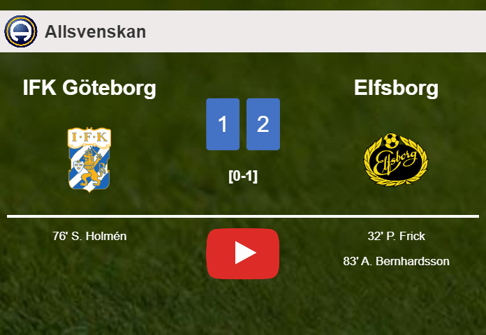 Elfsborg tops IFK Göteborg 2-1. HIGHLIGHTS
