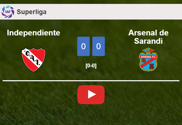 Arsenal de Sarandi stops Independiente with a 0-0 draw. HIGHLIGHTS
