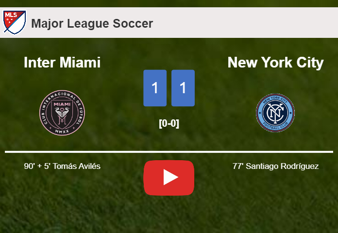Inter Miami seizes a draw against New York City. HIGHLIGHTS