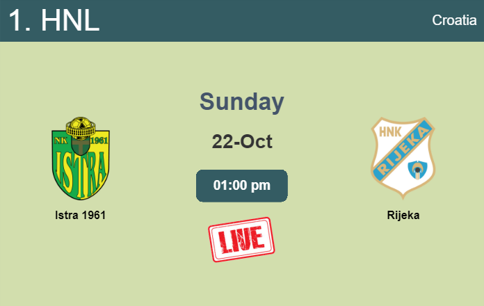 How to watch Istra 1961 vs. Rijeka on live stream and at what time