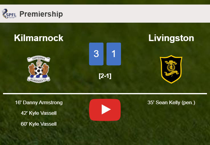 Kilmarnock conquers Livingston 3-1. HIGHLIGHTS