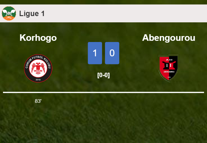 Korhogo conquers Abengourou 1-0 with a goal scored by 