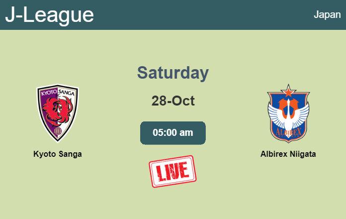 How to watch Kyoto Sanga vs. Albirex Niigata on live stream and at what time