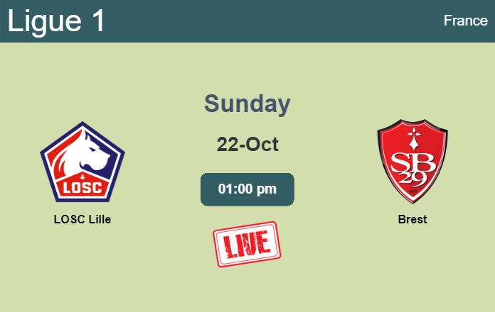 How to watch LOSC Lille vs. Brest on live stream and at what time