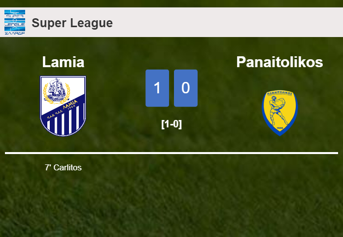 Lamia defeats Panaitolikos 1-0 with a goal scored by Carlitos