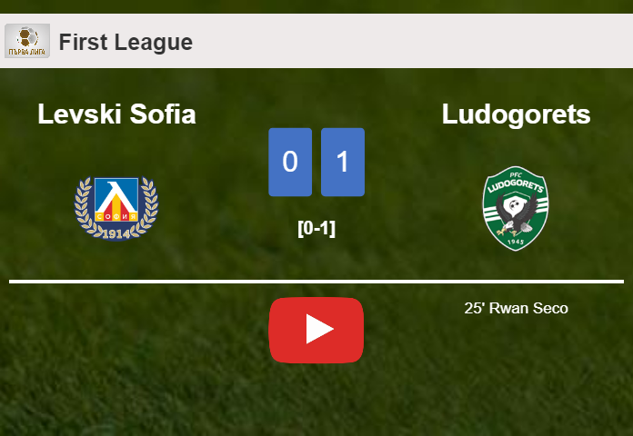 Ludogorets tops Levski Sofia 1-0 with a goal scored by R. Seco. HIGHLIGHTS