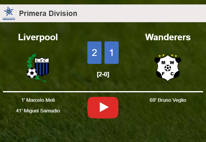 Liverpool overcomes Wanderers 2-1. HIGHLIGHTS