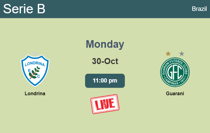 How to watch Londrina vs. Guarani on live stream and at what time
