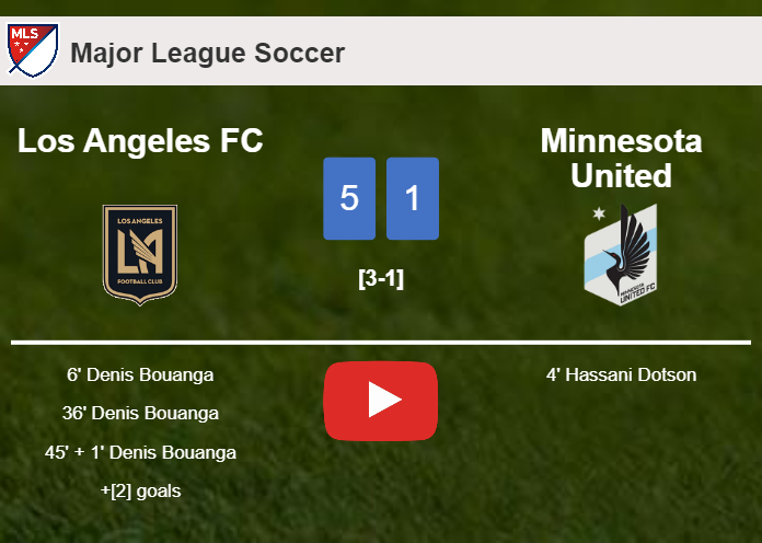 Los Angeles FC destroys Minnesota United 5-1 with a great performance. HIGHLIGHTS