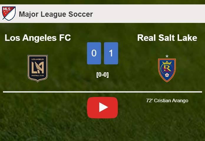 Real Salt Lake conquers Los Angeles FC 1-0 with a goal scored by C. Arango. HIGHLIGHTS