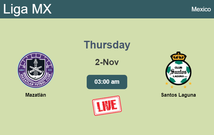 How to watch Mazatlán vs. Santos Laguna on live stream and at what time