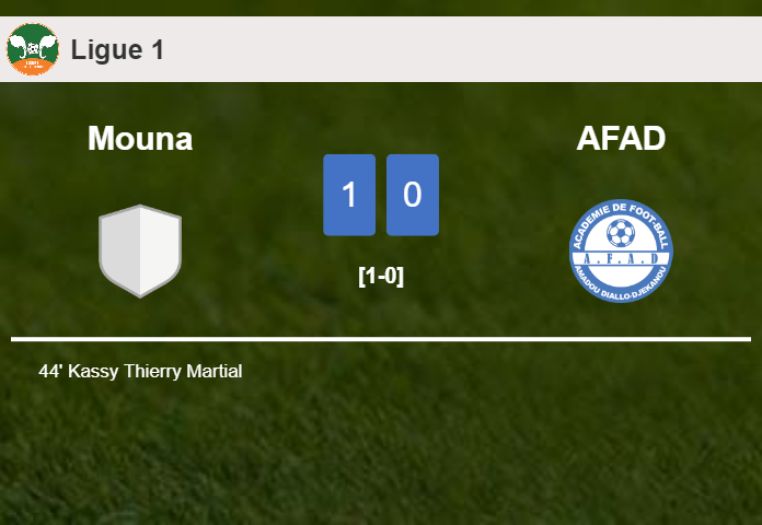 Mouna conquers AFAD 1-0 with a goal scored by K. Thierry