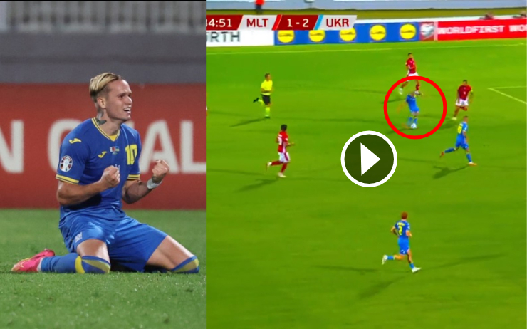Mudryk Scores Absolute Stunner For His Debut Goal For Ukraine