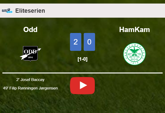 Odd overcomes HamKam 2-0 on Sunday. HIGHLIGHTS