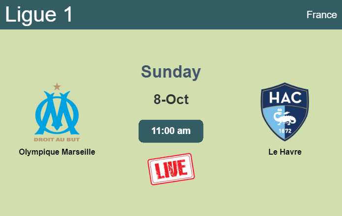 How to watch Olympique Marseille vs. Le Havre on live stream and at what time