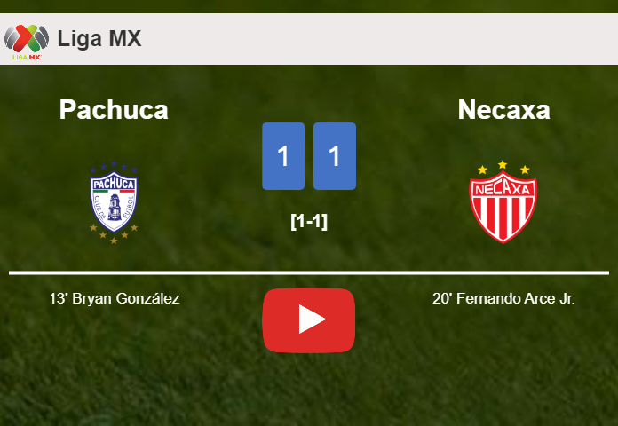 Pachuca and Necaxa draw 1-1 on Saturday. HIGHLIGHTS