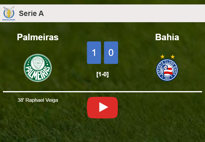 Palmeiras tops Bahia 1-0 with a goal scored by R. Veiga. HIGHLIGHTS