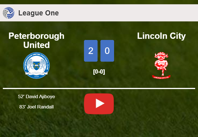 Peterborough United surprises Lincoln City with a 2-0 win. HIGHLIGHTS