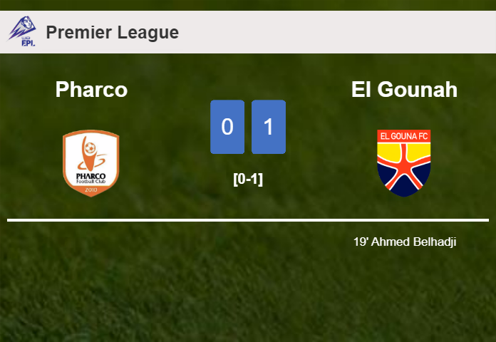 El Gounah beats Pharco 1-0 with a goal scored by A. Belhadji