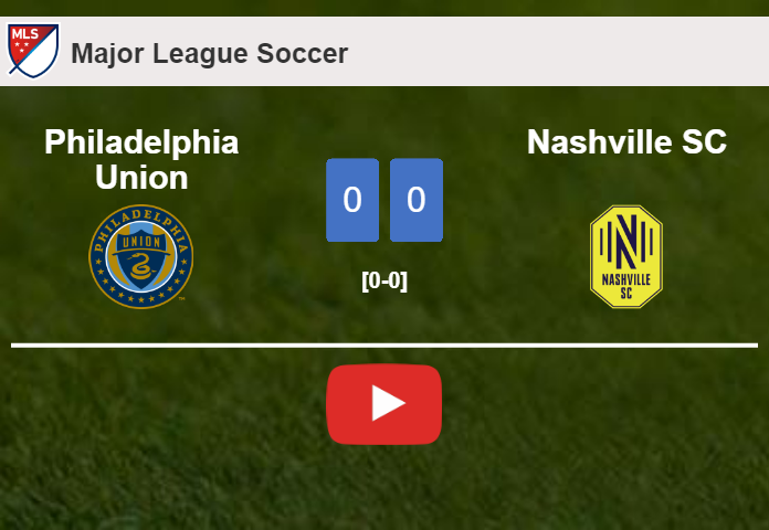 Philadelphia Union draws 0-0 with Nashville SC on Saturday. HIGHLIGHTS