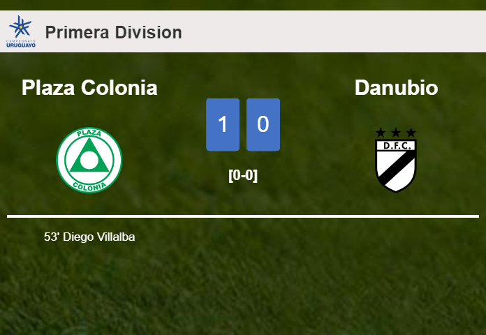 Plaza Colonia prevails over Danubio 1-0 with a goal scored by D. Villalba