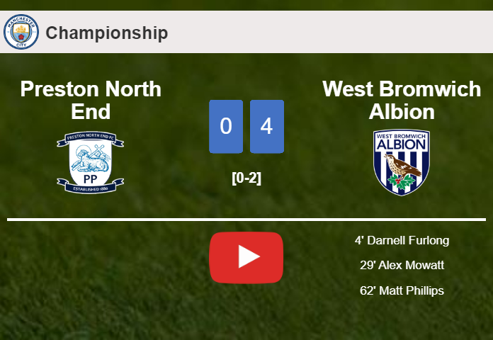 West Bromwich Albion beats Preston North End 4-0 after playing a incredible match. HIGHLIGHTS