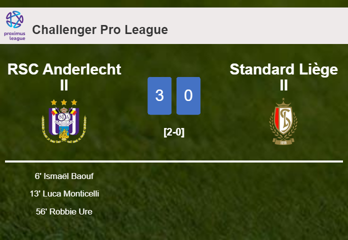 RSC Anderlecht II overcomes Standard Liège II 3-0