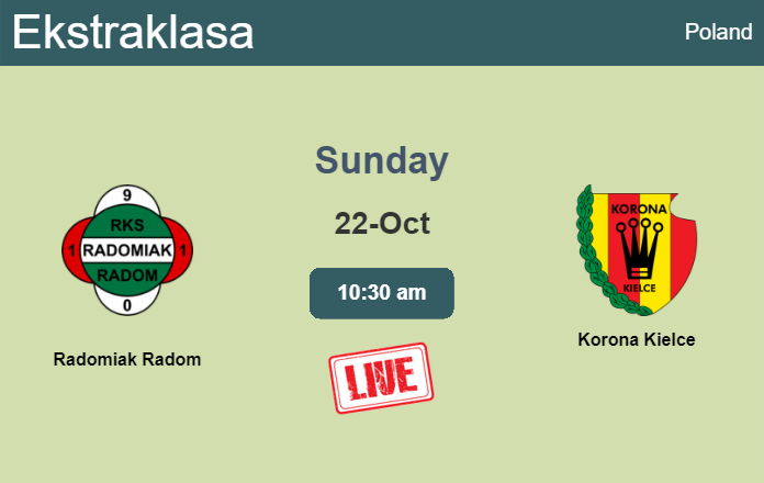 How to watch Radomiak Radom vs. Korona Kielce on live stream and at what time