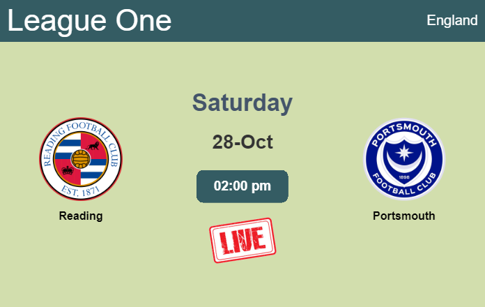 How to watch Reading vs. Portsmouth on live stream and at what time