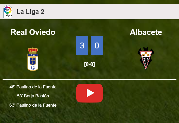 Real Oviedo demolishes Albacete with 2 goals from P. de. HIGHLIGHTS
