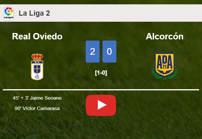 Real Oviedo conquers Alcorcón 2-0 on Sunday. HIGHLIGHTS