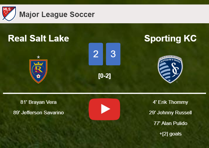 Sporting KC conquers Real Salt Lake 3-2. HIGHLIGHTS