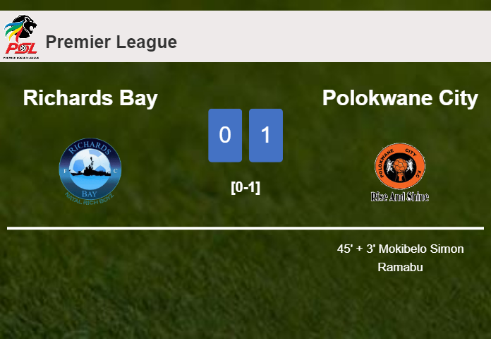 Polokwane City overcomes Richards Bay 1-0 with a goal scored by M. Simon