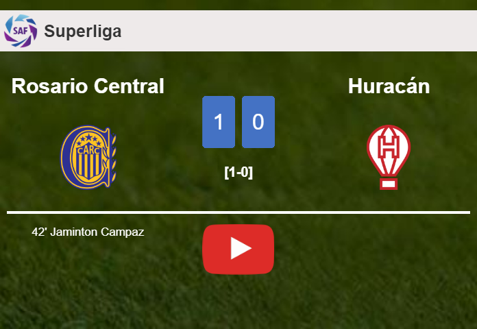 Rosario Central defeats Huracán 1-0 with a goal scored by J. Campaz. HIGHLIGHTS