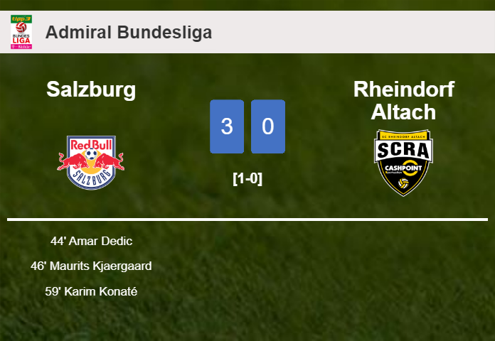Salzburg beats Rheindorf Altach 3-0