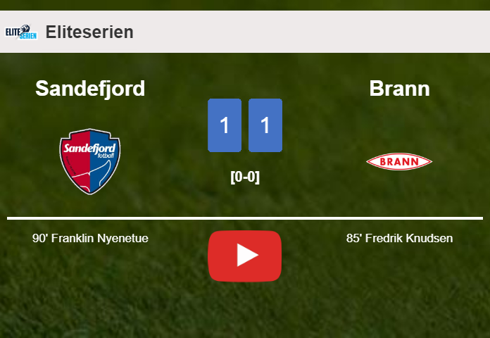 Sandefjord clutches a draw against Brann. HIGHLIGHTS