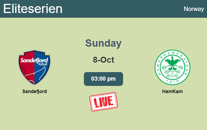 How to watch Sandefjord vs. HamKam on live stream and at what time