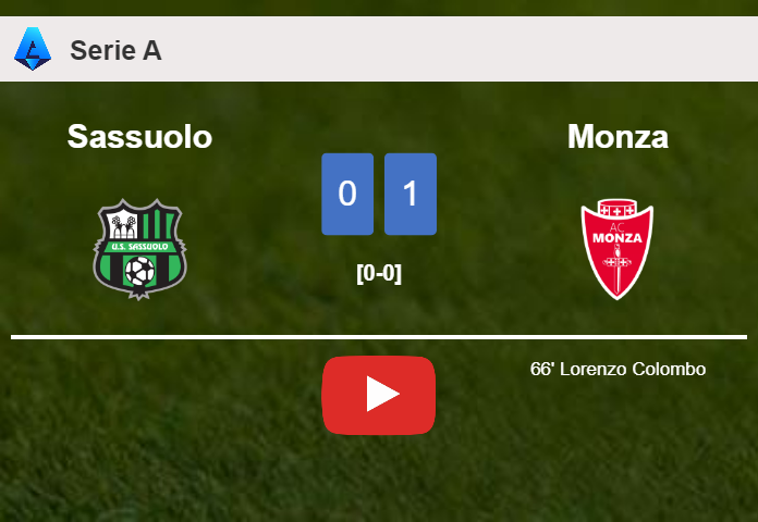 Monza conquers Sassuolo 1-0 with a goal scored by L. Colombo. HIGHLIGHTS