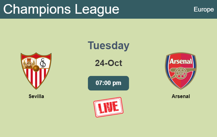How to watch Sevilla vs. Arsenal on live stream and at what time